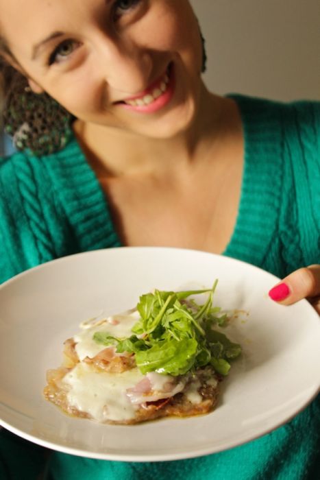 scaloppine speck e rucola