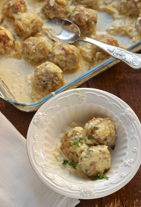 polpette di pollo cremose