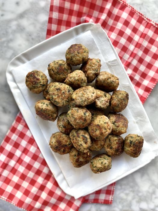 polpette di pollo con spinaci