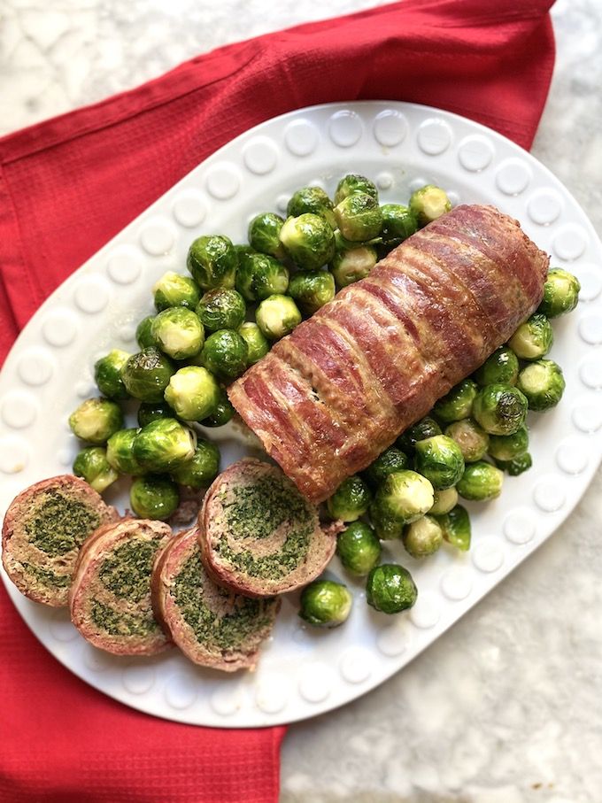 polpettone ricco con spinaci e pancetta