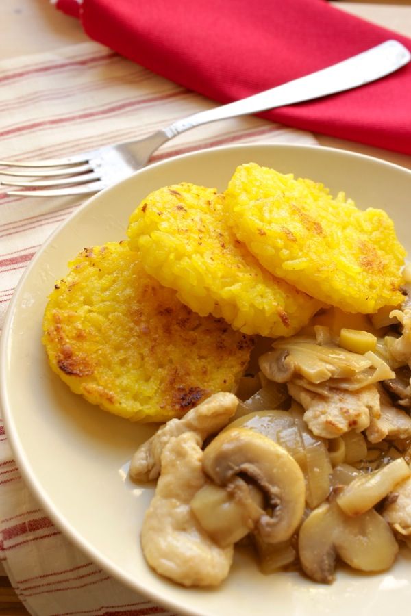 tortini di riso con straccetti di vitello