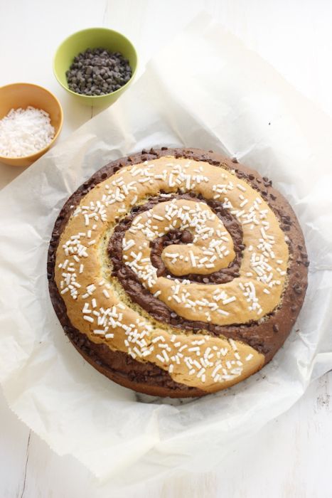 torta a spirale vaniglia e cacao