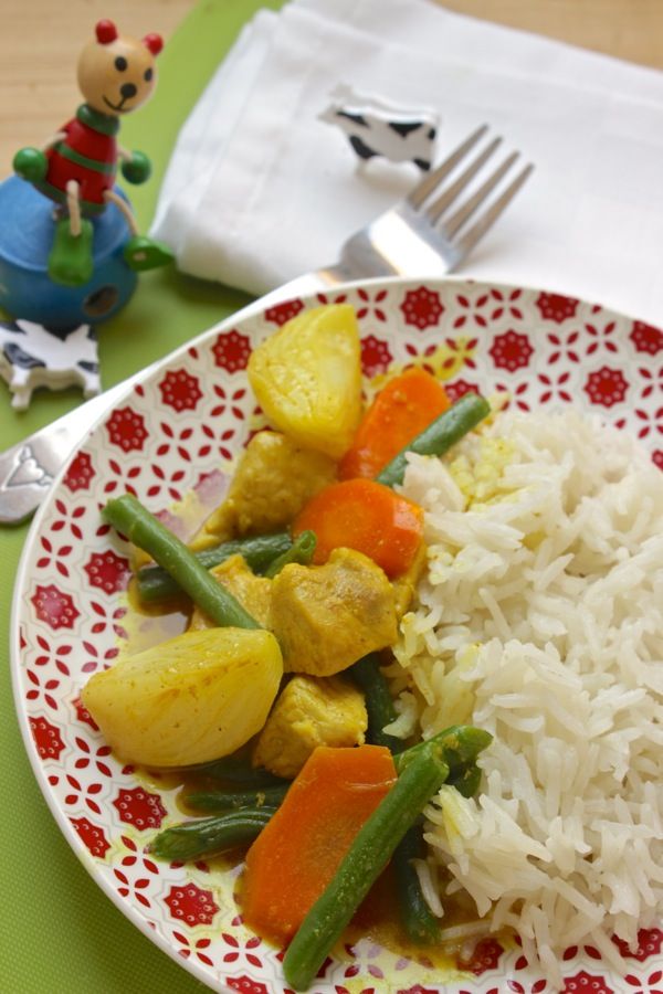 pollo al curry con verdure