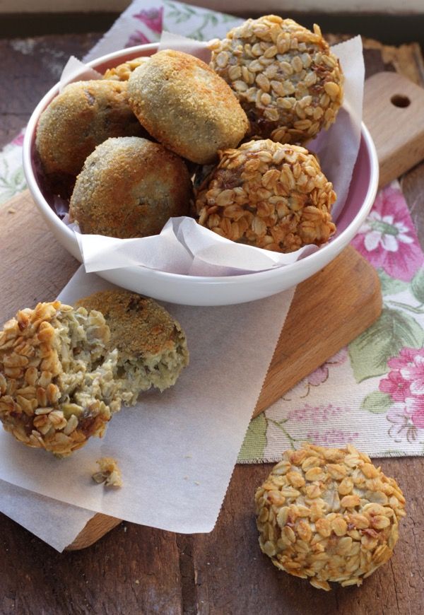 polpette di carciofi in crosta d'avena