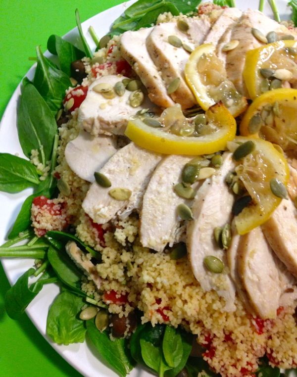 pollo al limone con cous cous e verdure