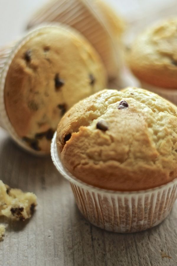 muffin con gocce di cioccolato