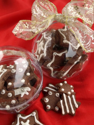 Palle Di Natale Dolci.Biscottini Al Cioccolato Decorati Tempo Di Cottura