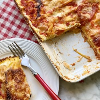 Lasagne con ricotta e pomodoro fresco