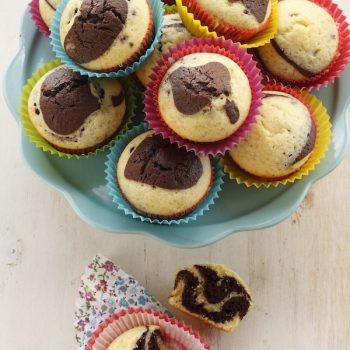 Muffin bicolor vaniglia e cioccolato