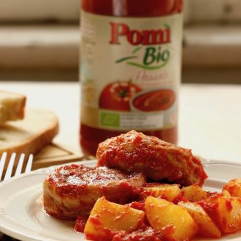 filetto di maiale con paprika bacon e pomodoro