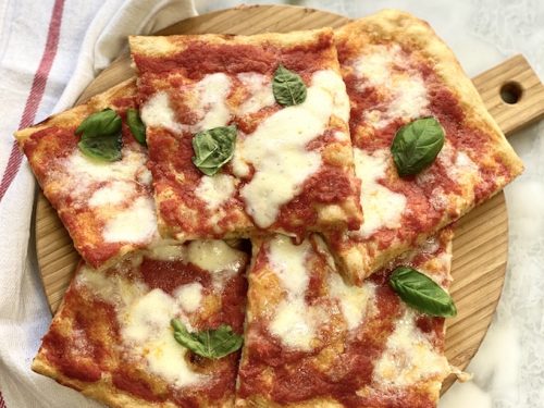 Pizza margherita in teglia romana - Tempo di cottura