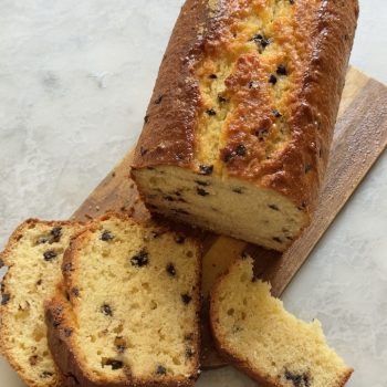 plumcake al cocco con gocce di cioccolato