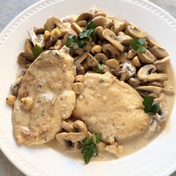 scaloppine di pollo ai funghi al