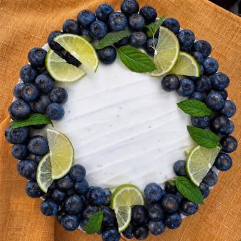 Cheesecake Lime e Mirtilli Senza Cottura cheesecake lime e Mirtilli senza cottura