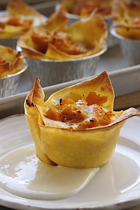 mini lasagne con zucca e formaggio